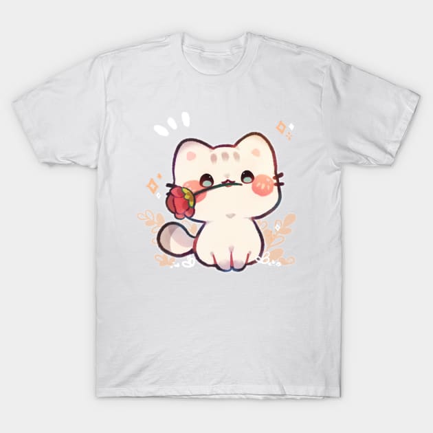 Rose Kitty T-Shirt by Cremechii